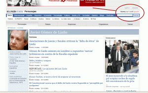 Página de El País dedicada a Gómez de Liaño, ni una referencia a la sentencia del Tribunal de Estrasburgo