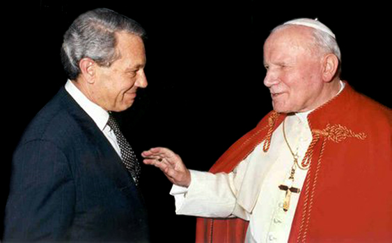 Juan Pablo II y Navarro-Valls 